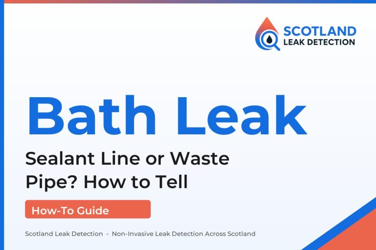 bath leaking — Sealant Line or Waste Pipe? How to Tell (Scotland Leak Detection)