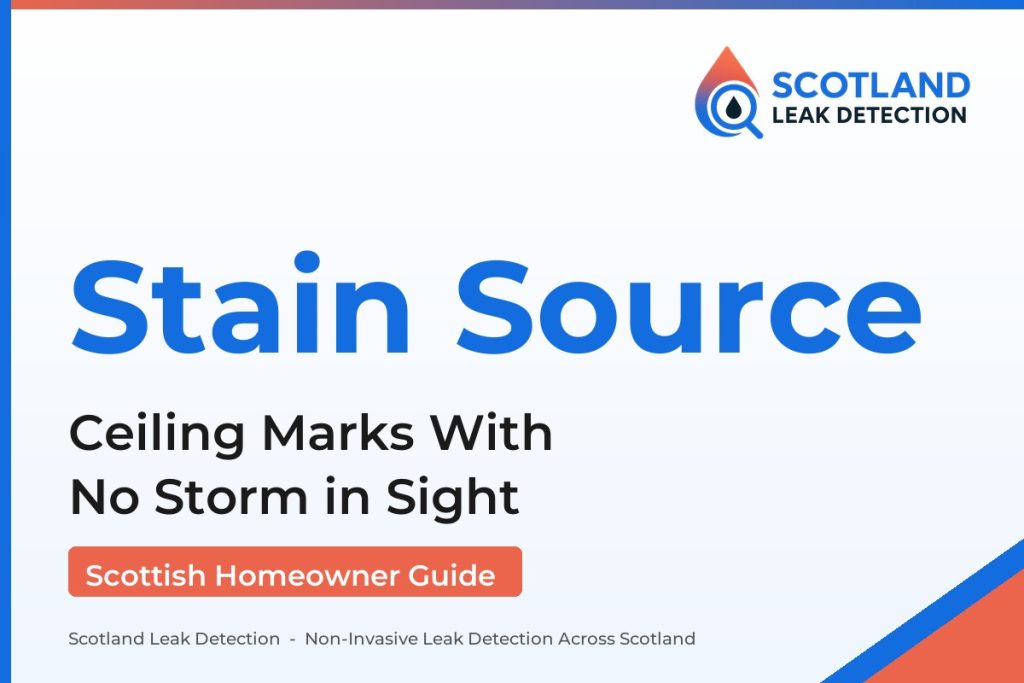 ceiling water stain — Ceiling Marks With No Storm in Sight (Scotland Leak Detection)