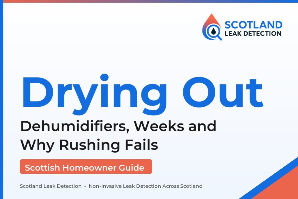 drying out after water leak — Dehumidifiers, Weeks and Why Rushing Fails (Scotland Leak Detection)