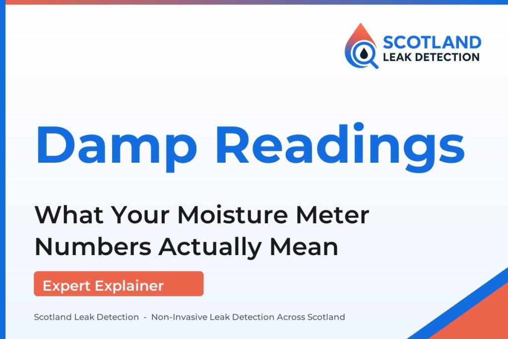 moisture meter readings — What Your Moisture Meter Numbers Actually Mean (Scotland Leak Detection)