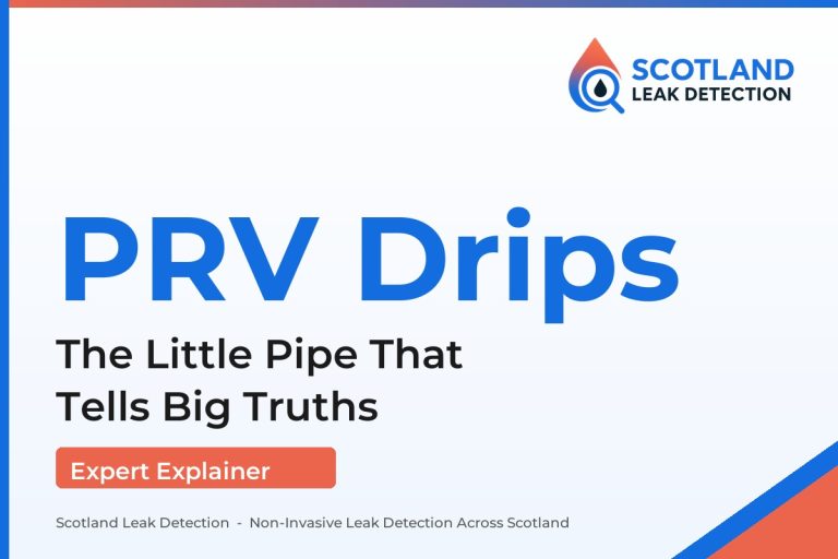 pressure relief valve dripping — The Little Pipe That Tells Big Truths (Scotland Leak Detection)