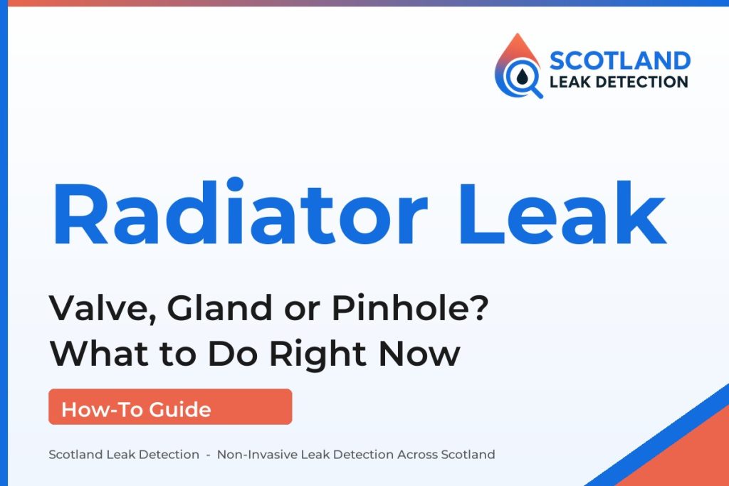 radiator leaking — Valve, Gland or Pinhole? What to Do Right Now (Scotland Leak Detection)