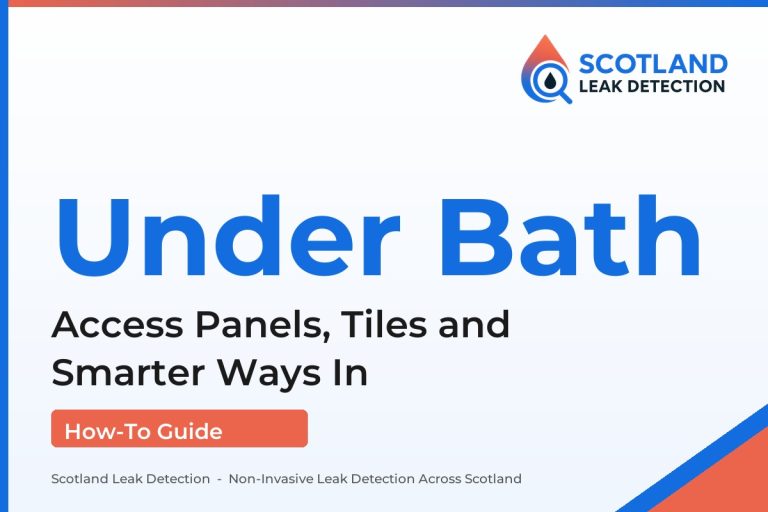 leak under bath — Access Panels, Tiles and Smarter Ways In (Scotland Leak Detection)
