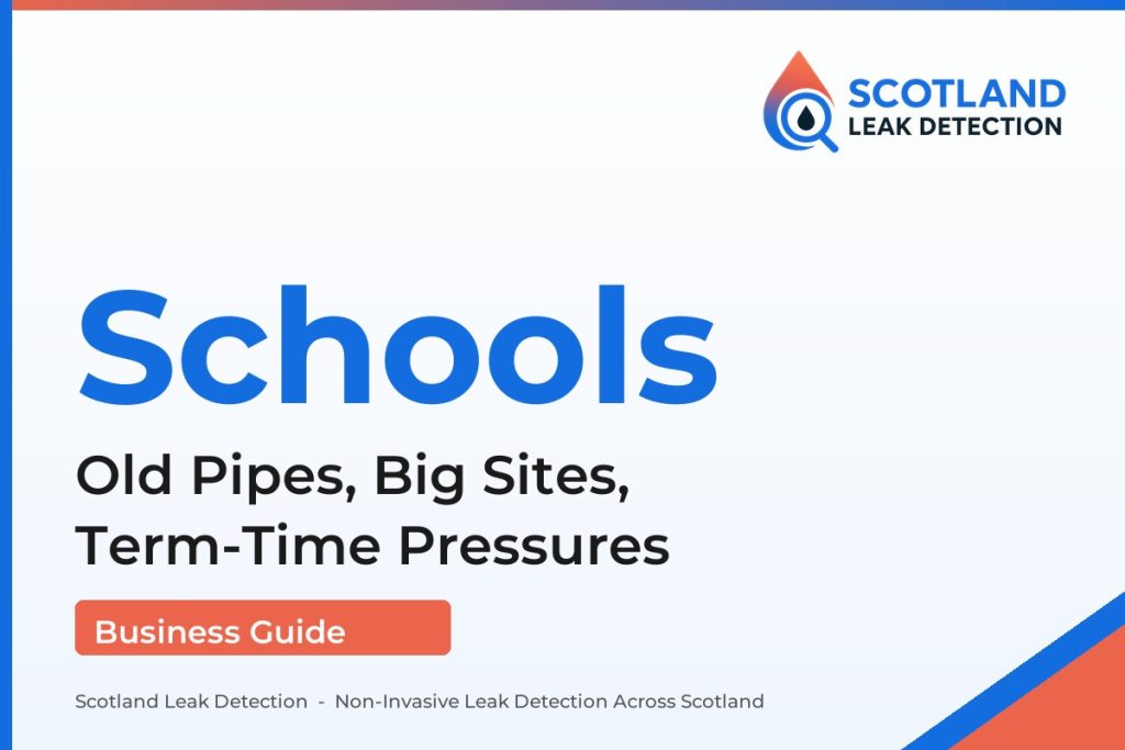 school leak detection — Old Pipes, Big Sites, Term-Time Pressures (Scotland Leak Detection)